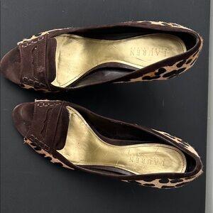 Lauren Ralph Lauren Leopard and Brown Heels